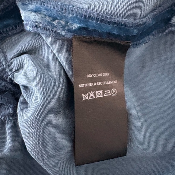 Anthropologie Blue Velvet Mini Dress - Picture 6 of 9